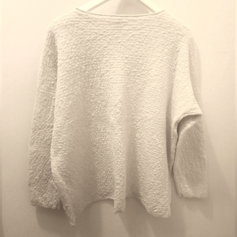 Eileen Fisher | Organic Linen-Blend Crew Neck Sweater - Picture 4 of 10